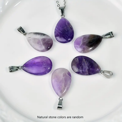 6-Piece Set Bohemian Style Amethyst Crystal Jewelry Set