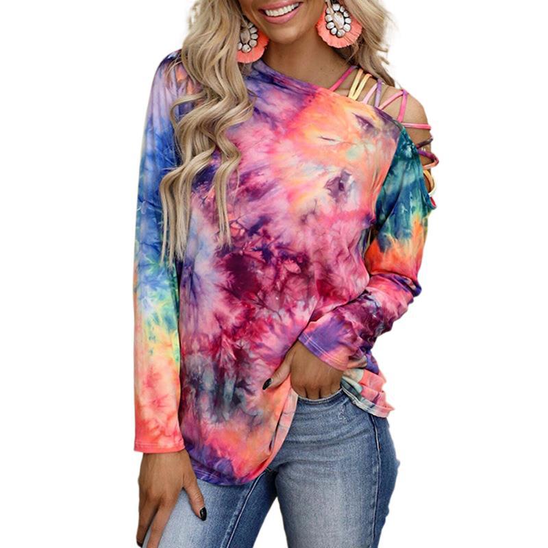 Long Sleeve Off Shoulder Sexy Casual Loose T-Shirt Women