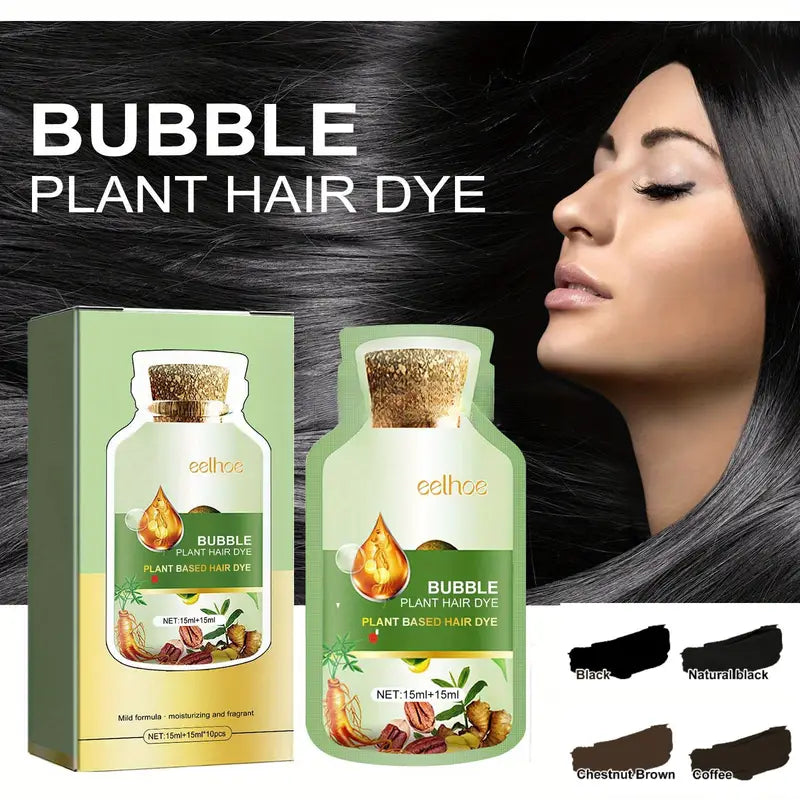 30pcs Natural Black Bubble Plant Hair Dye