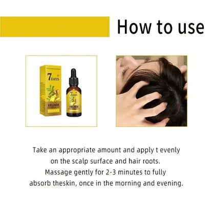 7 Day Ginger Hair Oil for Dry Hair-5Bottles