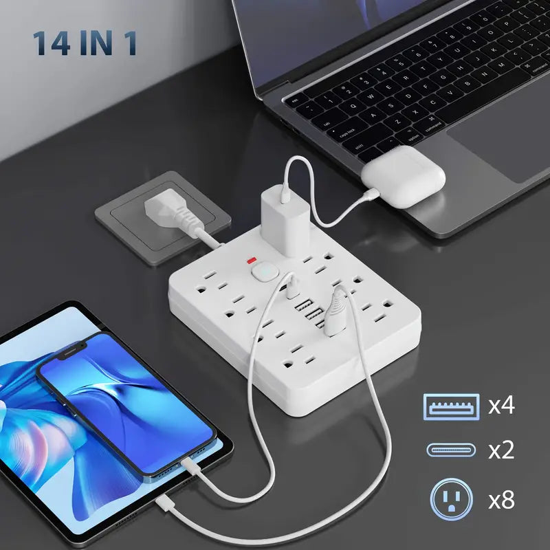 14-in-1 Power Strip with Surge Protection