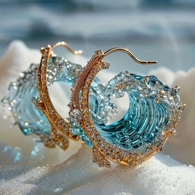 3-piece Set Ocean Oath Blue Wave Jewelry