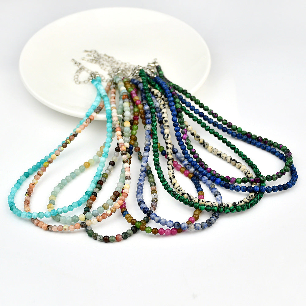 10 colored tourmaline beaded necklaces